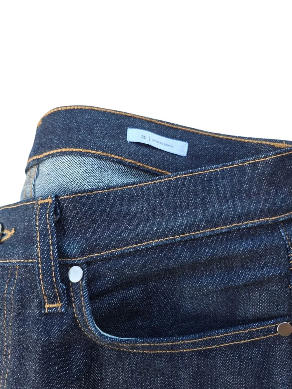 BLDWN Baldwin Modern Skinny Fit Stretch Selvedge Jeans Dark Denim Size 30